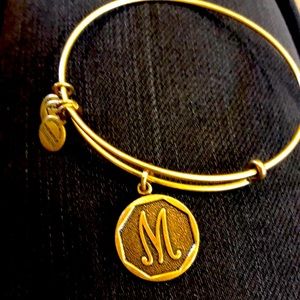 Alex and ani bracelet with M charm.